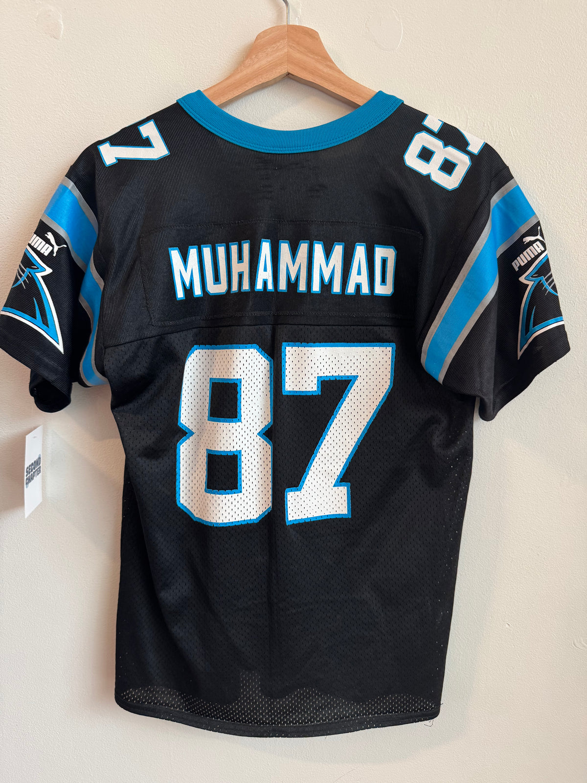 00s Carolina Panthers Muhsin Muhammad Puma Home Jersey (Youth M)