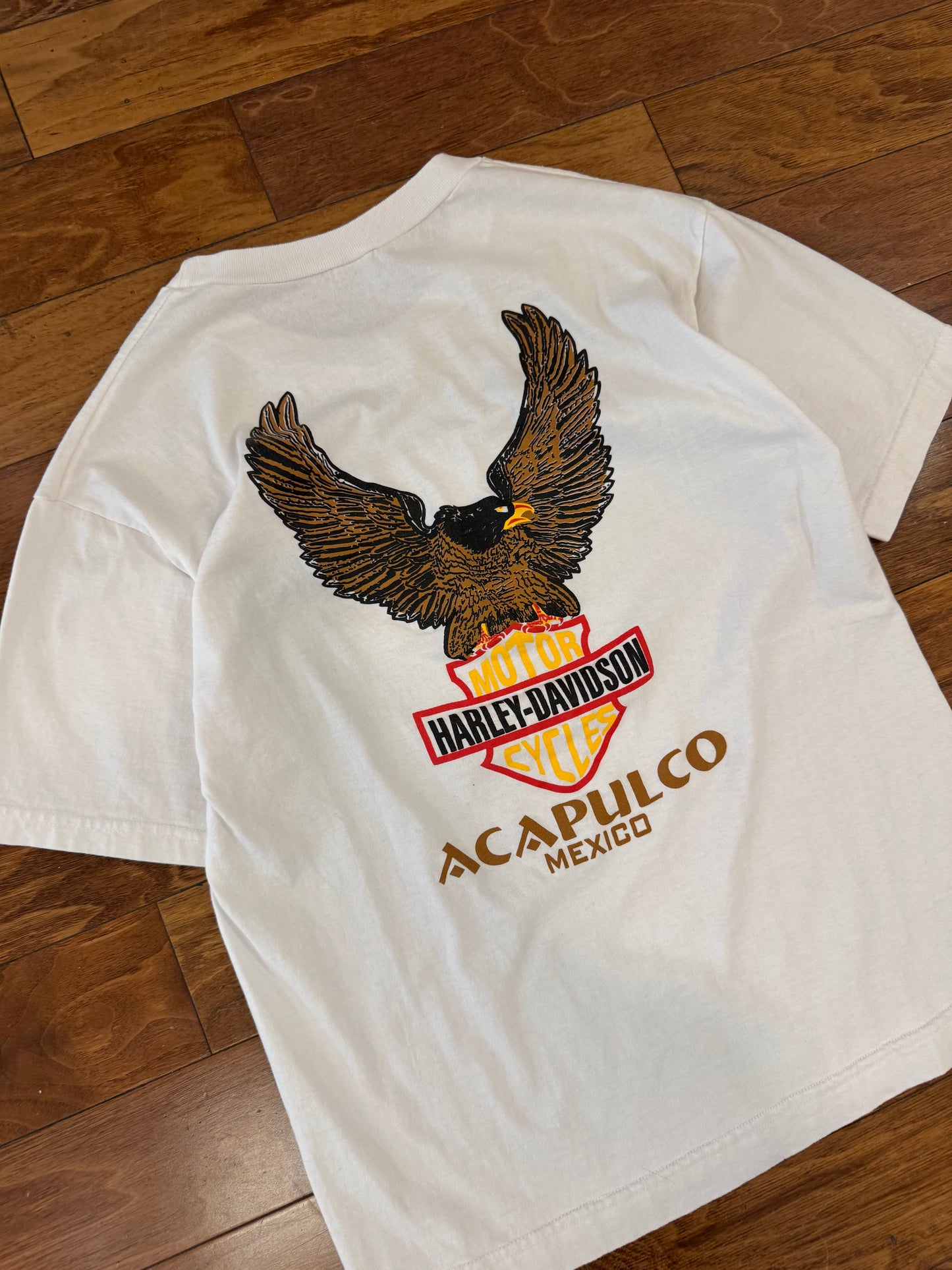 00s Harley Davidson Mexico Bootleg Eagle Graphic Vintage Tee (XL)