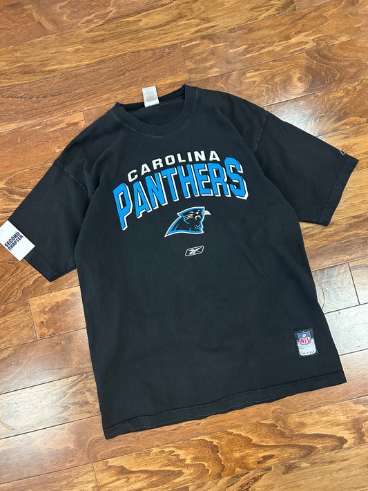 00s Carolina Panthers Reebok NFL Spell Out Tee (L)