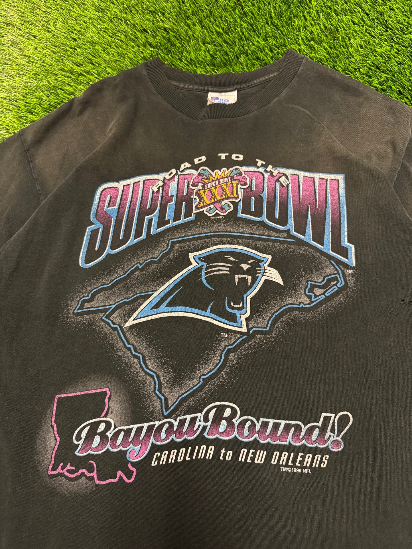 1996 Carolina Panthers Road To The Super Bowl Tee (XXL)
