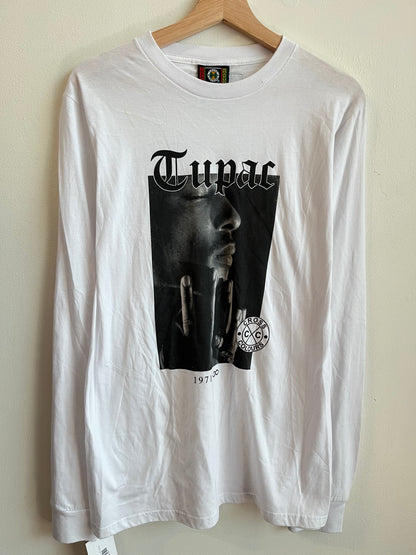 00s Cross Colours Tupac Long Sleeve Shirt (M)