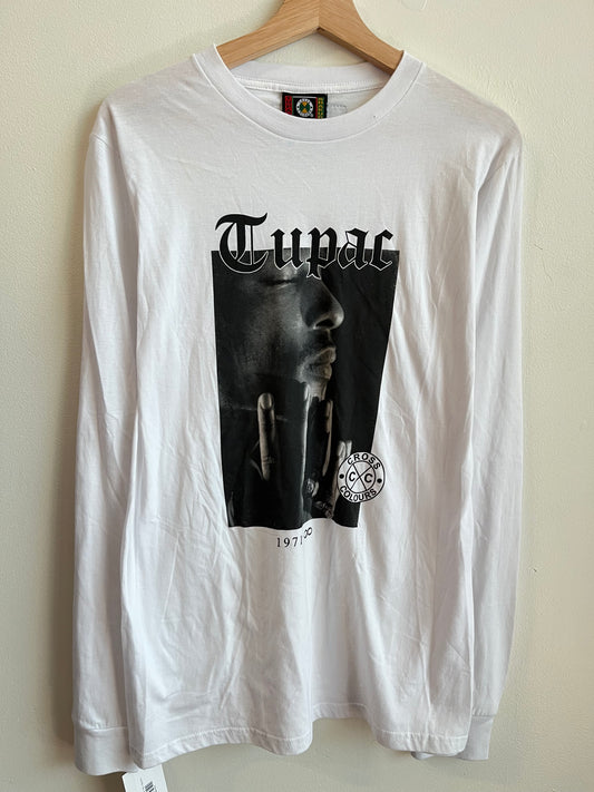 00s Cross Colours Tupac Long Sleeve Shirt (M)