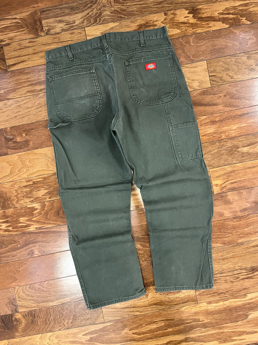 00s Dickies Red Tab Olive Green Workwear Pants (38 x 30)