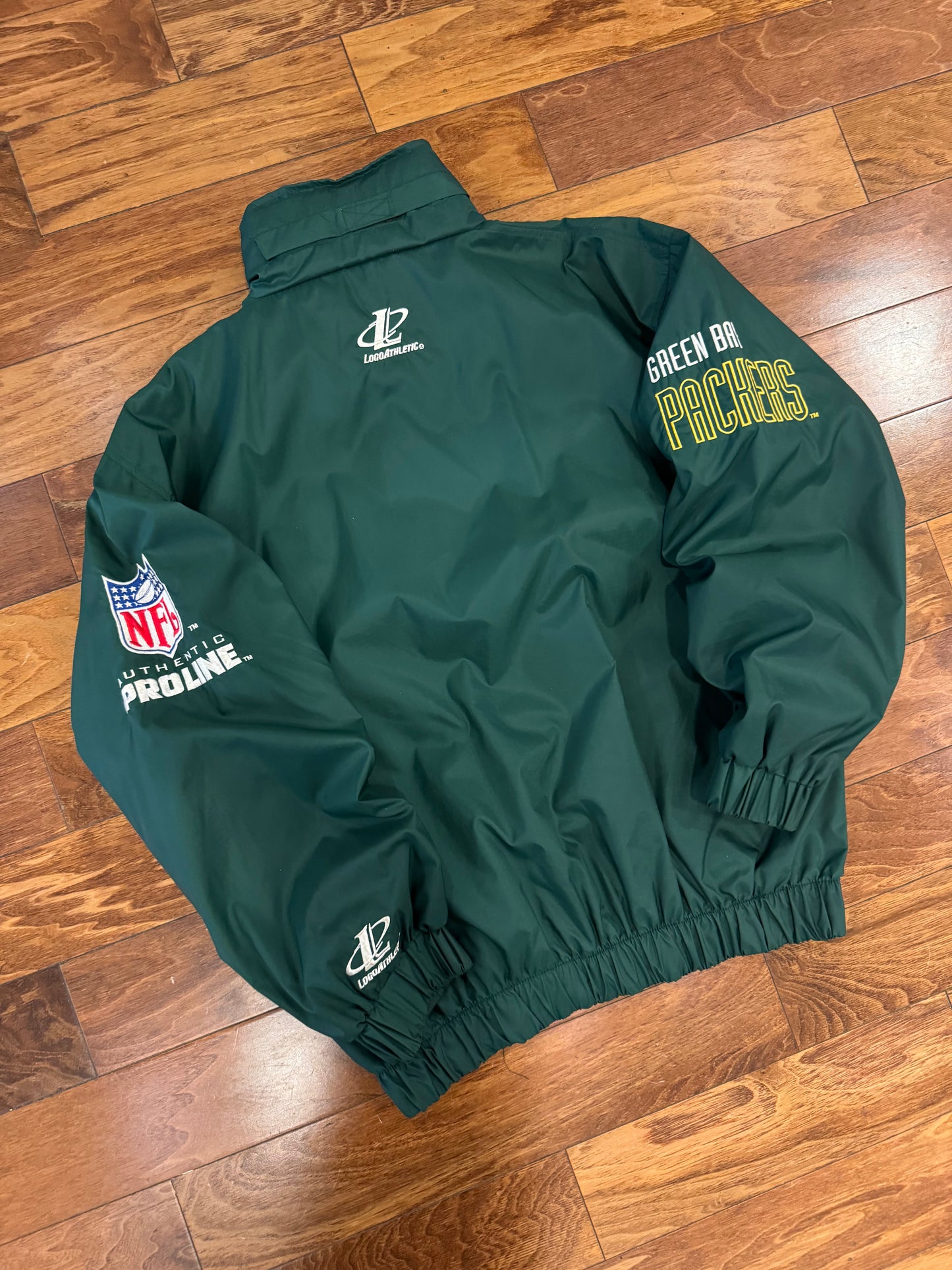 90s Green Bay Packers Pro Line Logo Windbreaker (L)