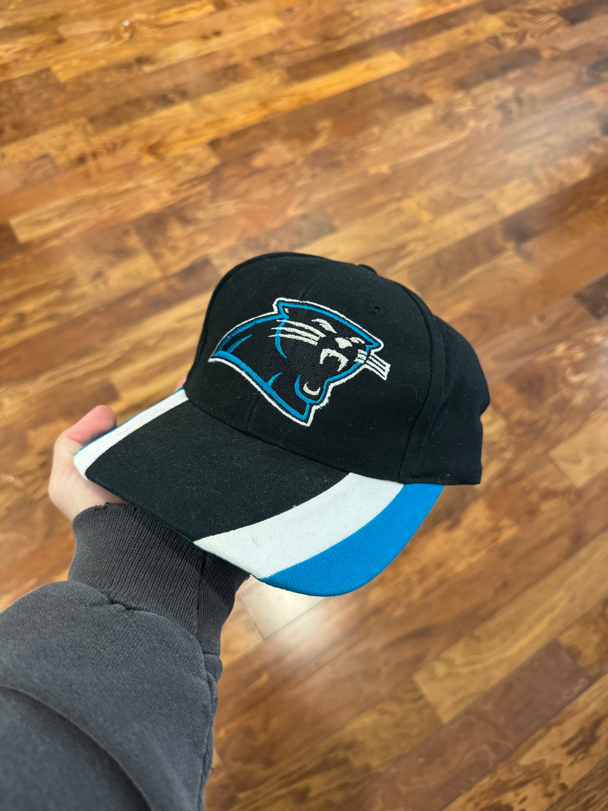 00s Carolina Panthers Twins Enterprise Striped Hat (OS)