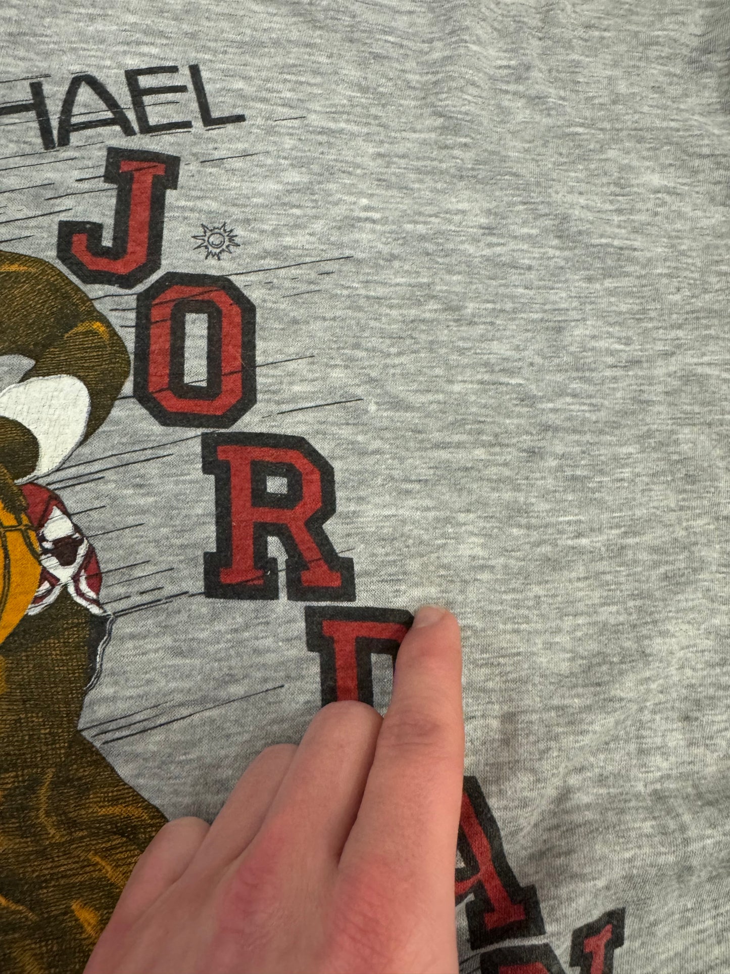 1986 Michael Jordan Bulls Caricature Rare Graphic Tee (XL)