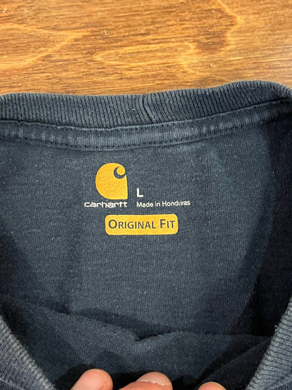 00s Carhartt Navy Pocket Tee (L)