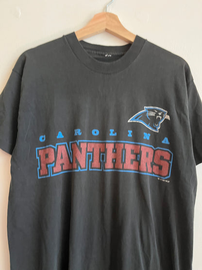 1997 Carolina Panthers Faded Black Spell Out Shirt (M)