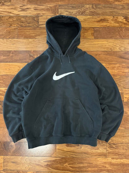 00s Nike Big Swoosh Black Vintage Hoodie (XL)