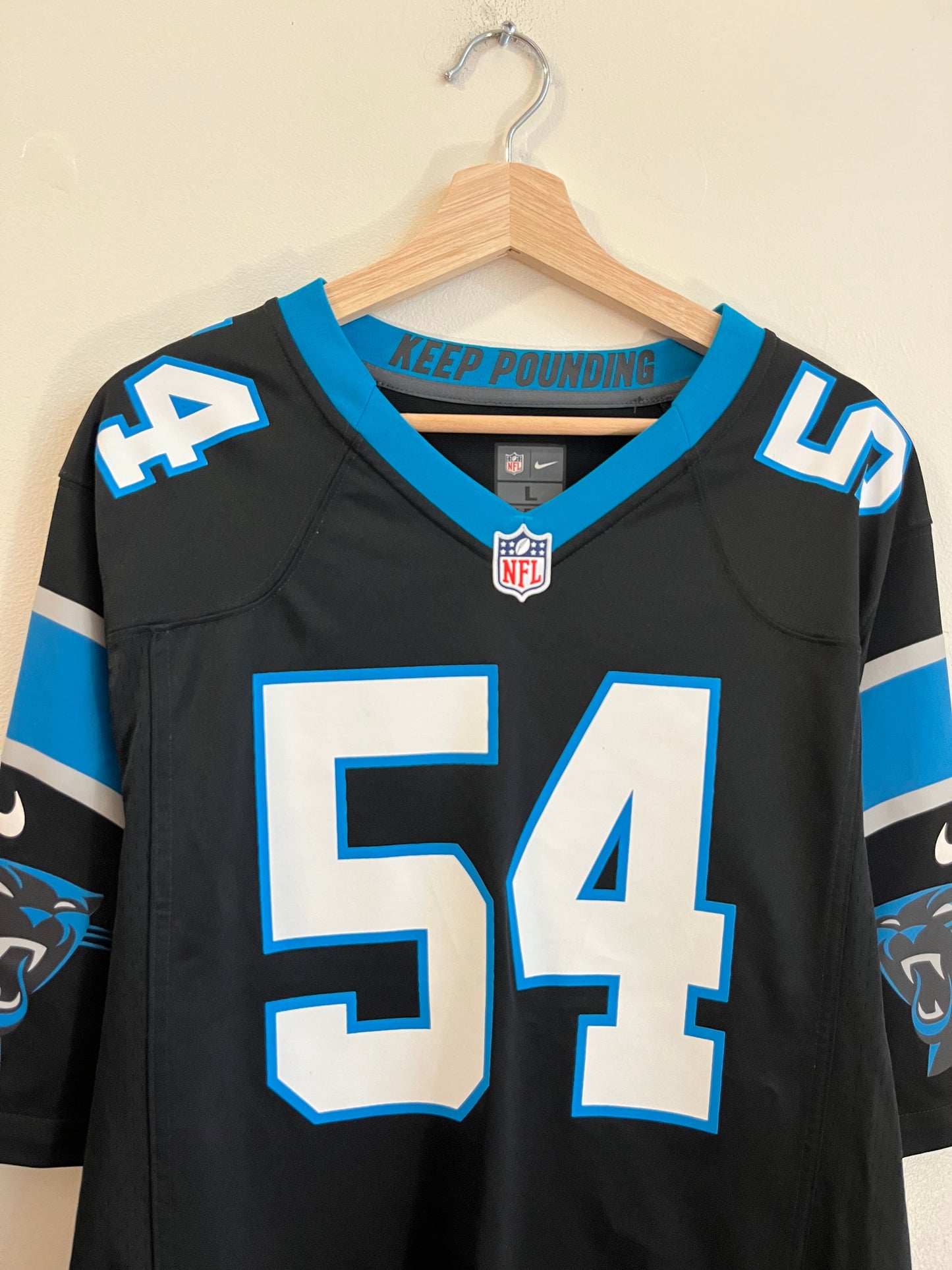 2010s Carolina Panthers Shaq Thompson Home Nike Jersey (L)