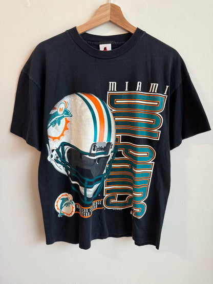 1996 Miami Dolphins Riddell Big Print Graphic Tee (M)
