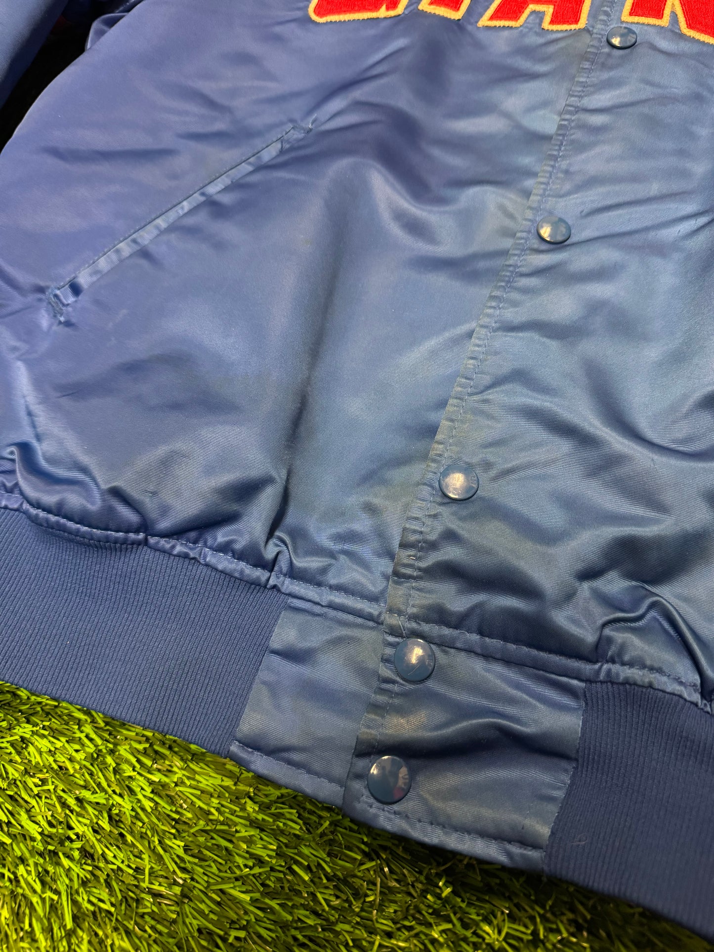 80s New York Giants Vintage Starter Satin Jacket (L)