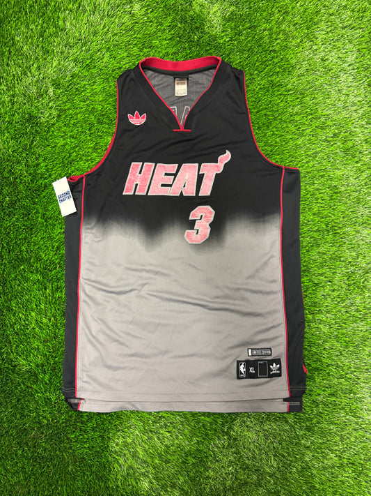 00s Miami Heat Adidas Limited Edition Dwayne Wade Fade Gradient NBA Jersey (XL)