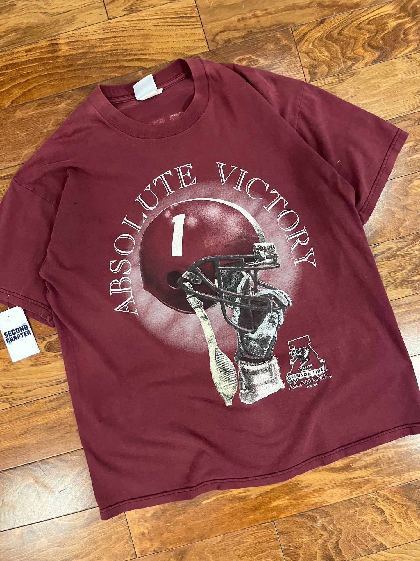 1996 University of Alabama Vintage Helmet "Absolute Victory" Tee (XL)