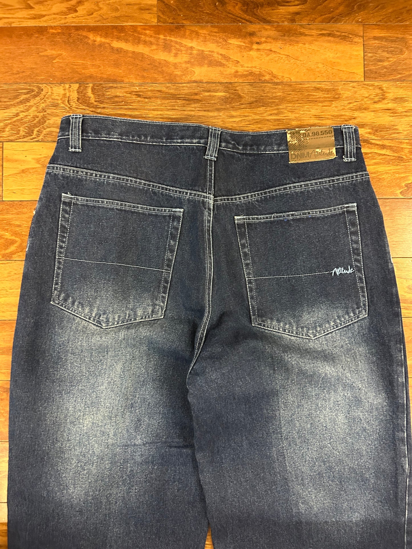 00s DNM Attitude Baggy Dark Wash Jeans (42 x 32)