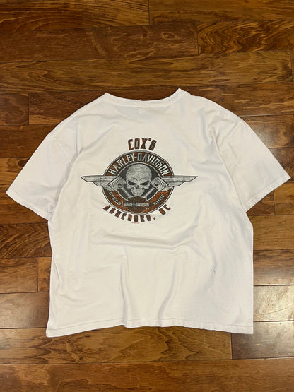 2020 Harley Cox's Asheboro NC White Tee (XXL)