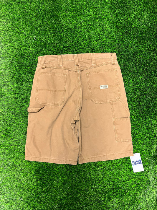 00s Wrangler Tan Workwear Carpenter Shorts (34)
