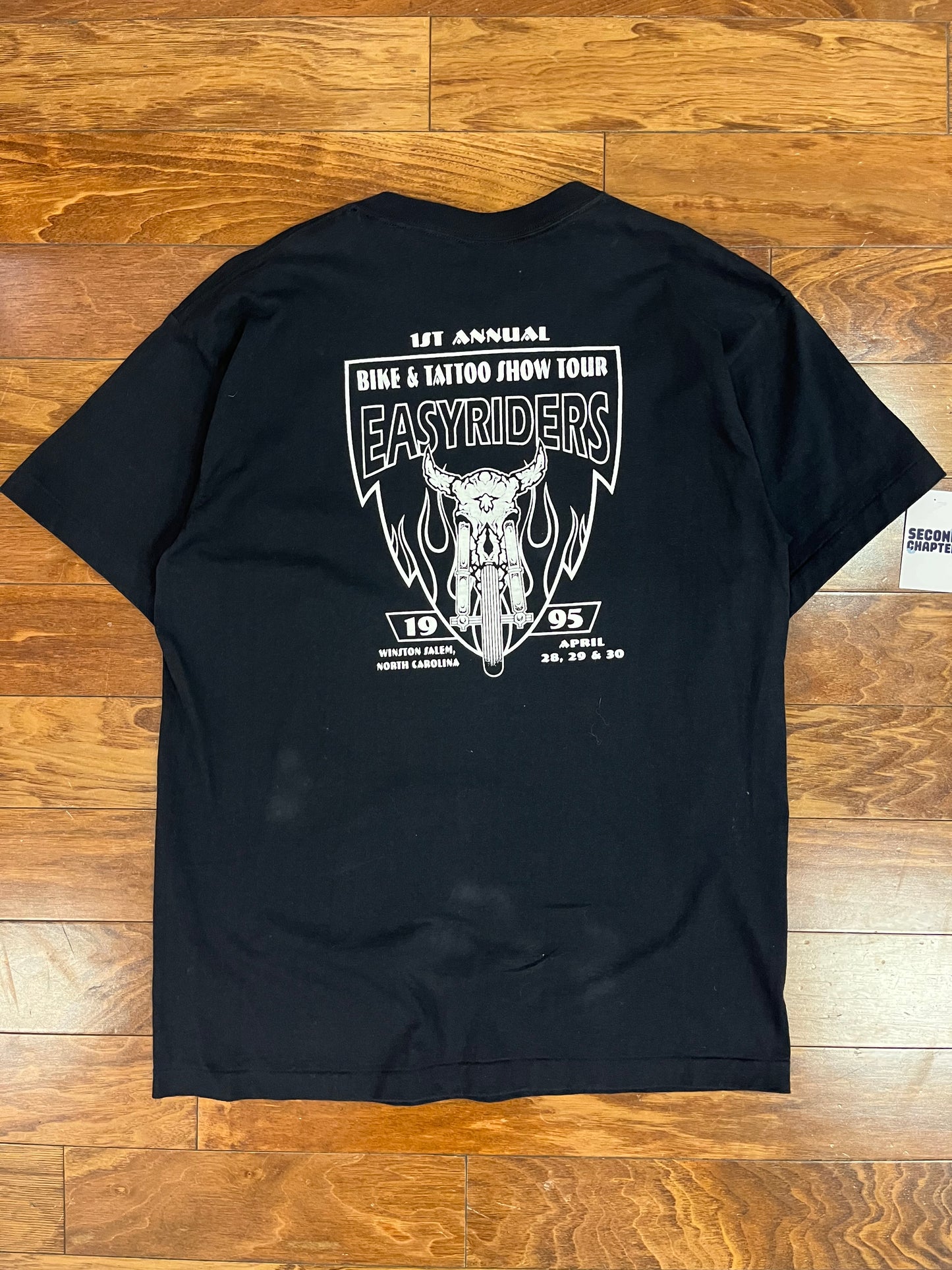 1995 Easy Riders Poker Run Vintage Shurte Graphics Tee (XL)