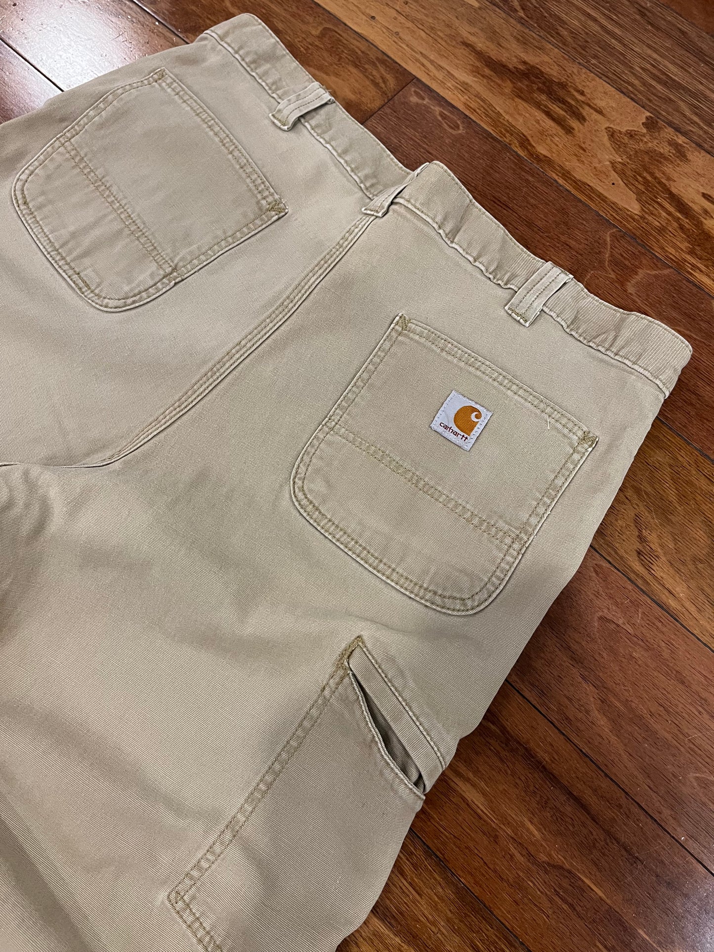 Carhartt Khaki Relaxed Fit Workwear Pants (38 x 34)