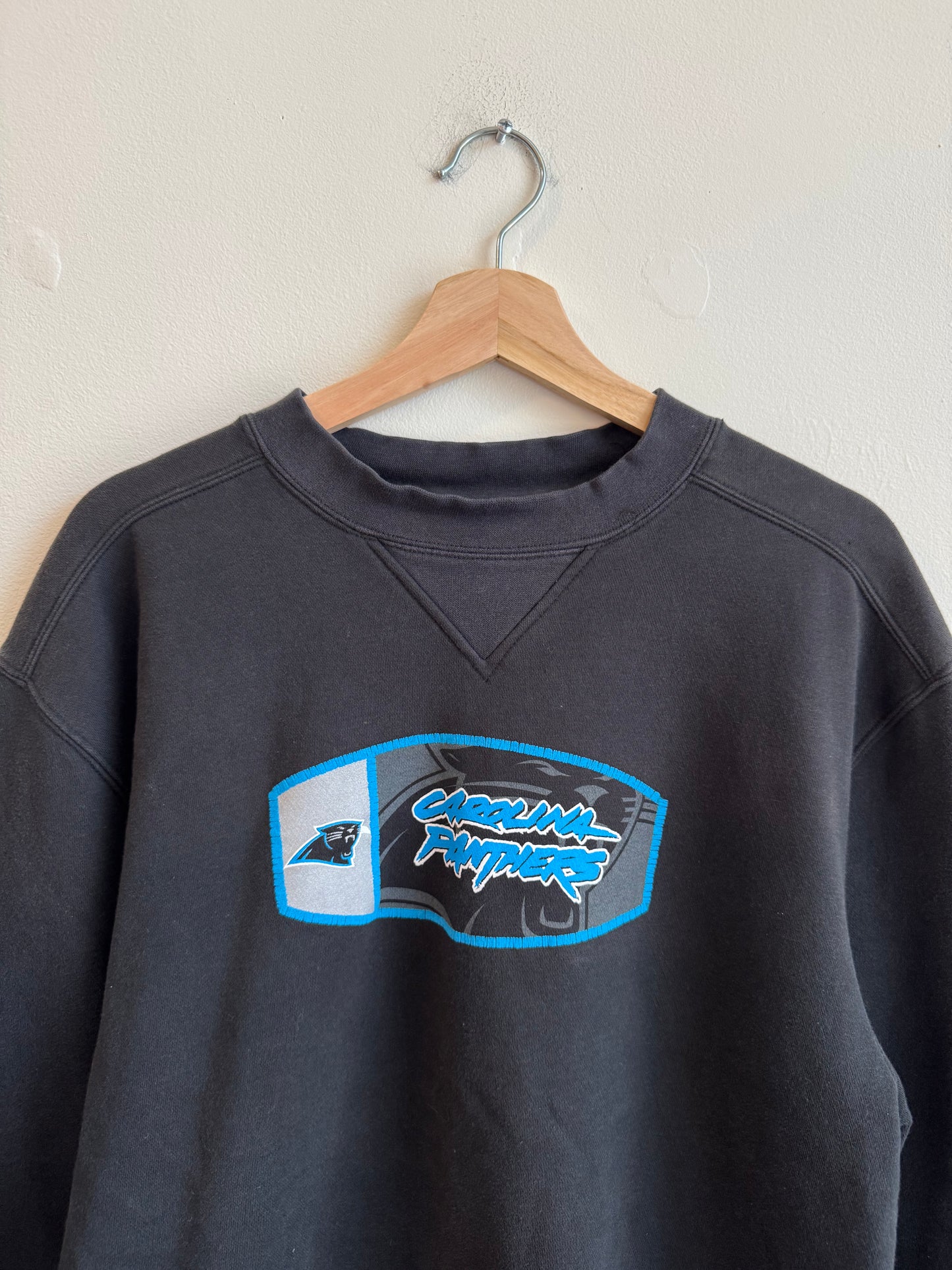 00s Carolina Panthers Reebok Spell Out Crewneck (M)