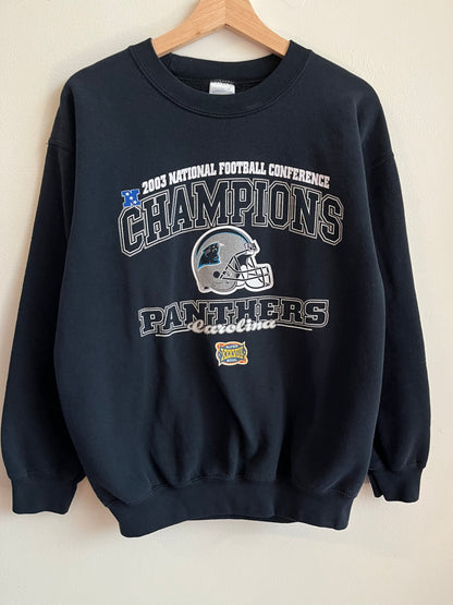 2003 Carolina Panthers NFC Champs Super Bowl Crewneck (M)