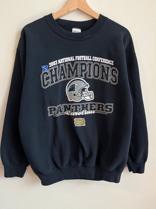 2003 Carolina Panthers NFC Champs Super Bowl Crewneck (M)