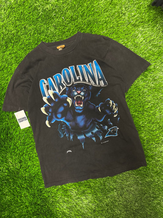 1993 Carolina Panthers Faded Black Nutmeg Breakthrough Tee (L)