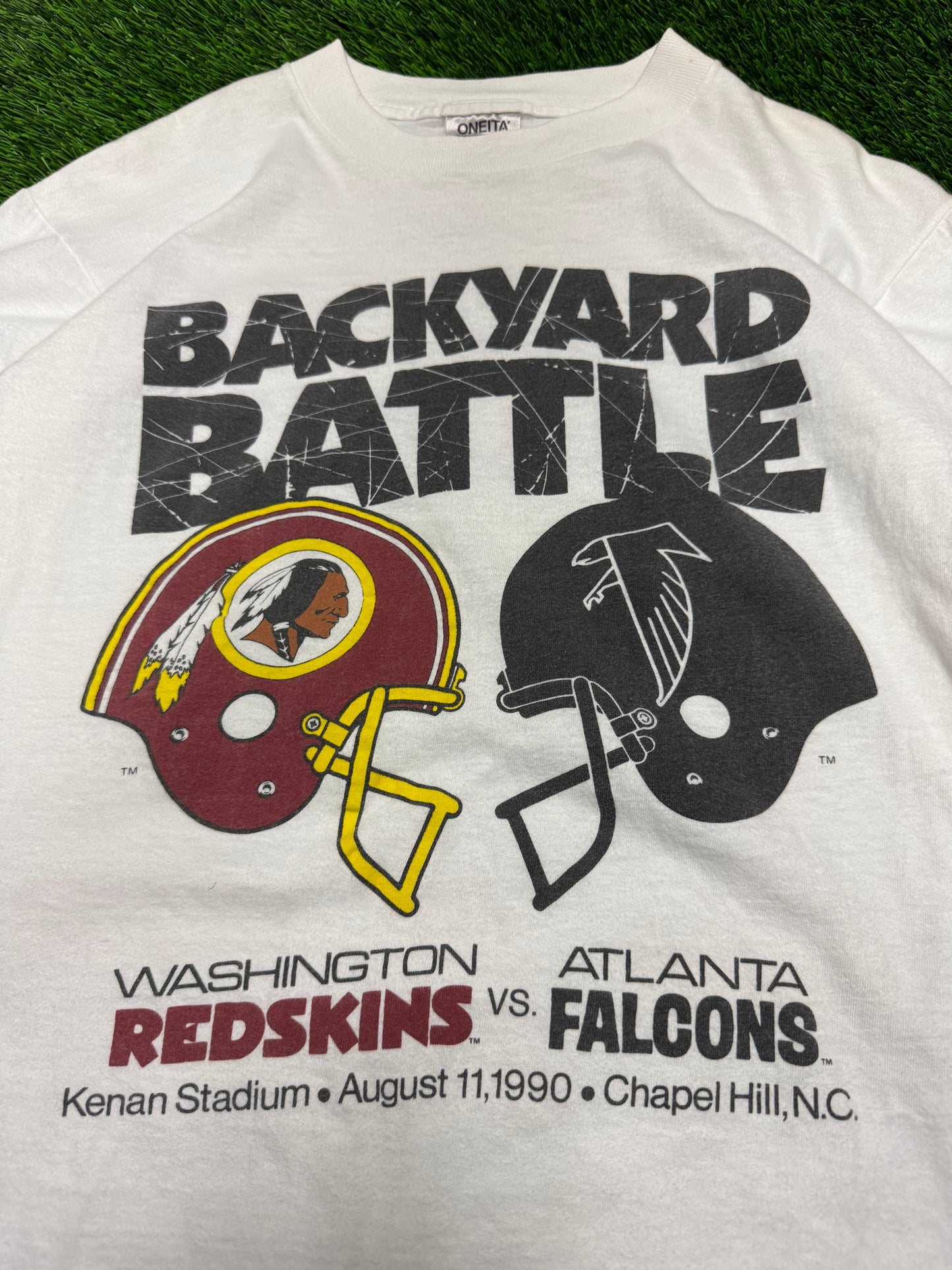 1990 Backyard Battle Redskins v Falcons Tee (L)
