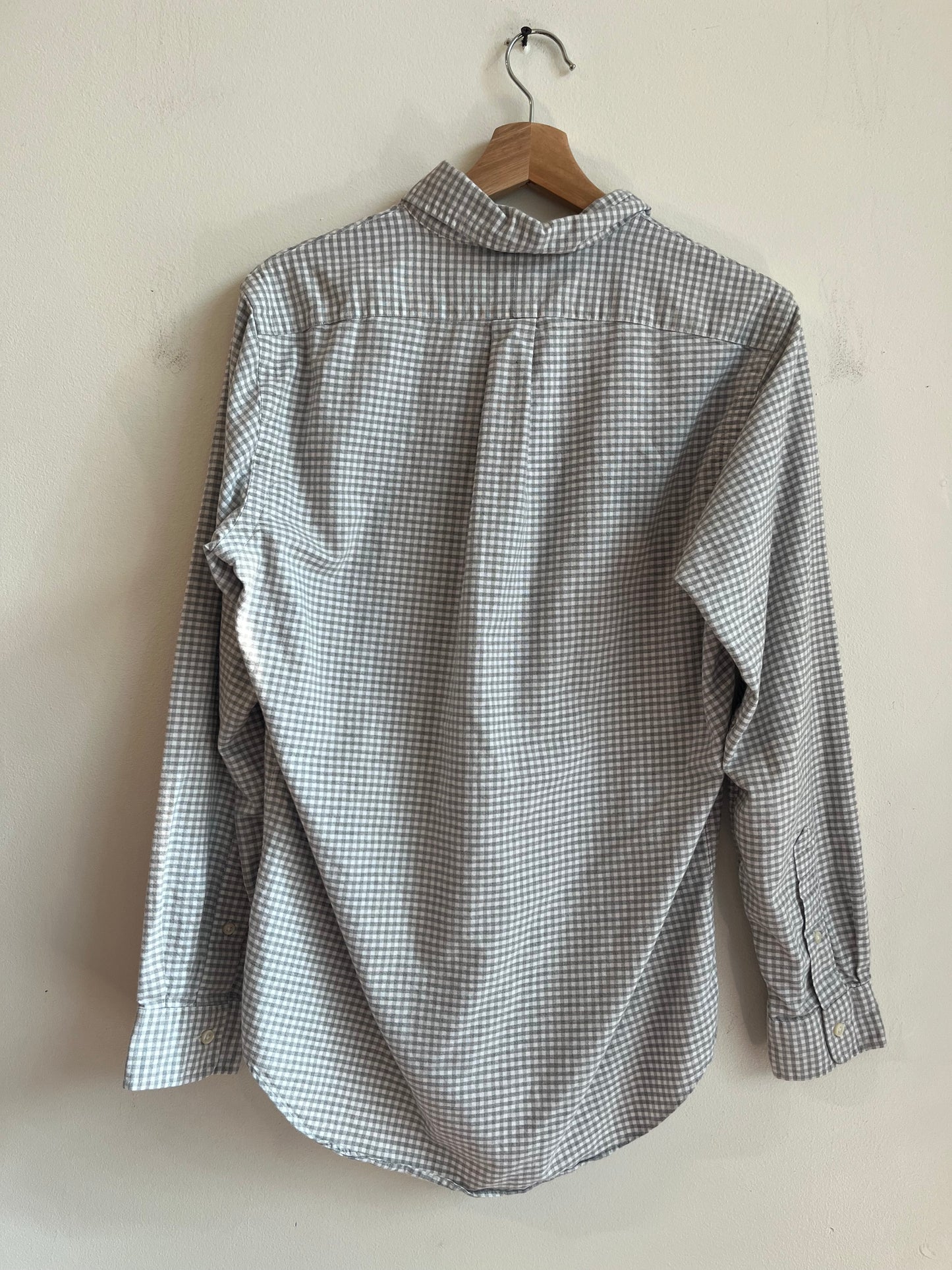 00s Ralph Lauren Grey Striped Essential Polo Shirt (S)