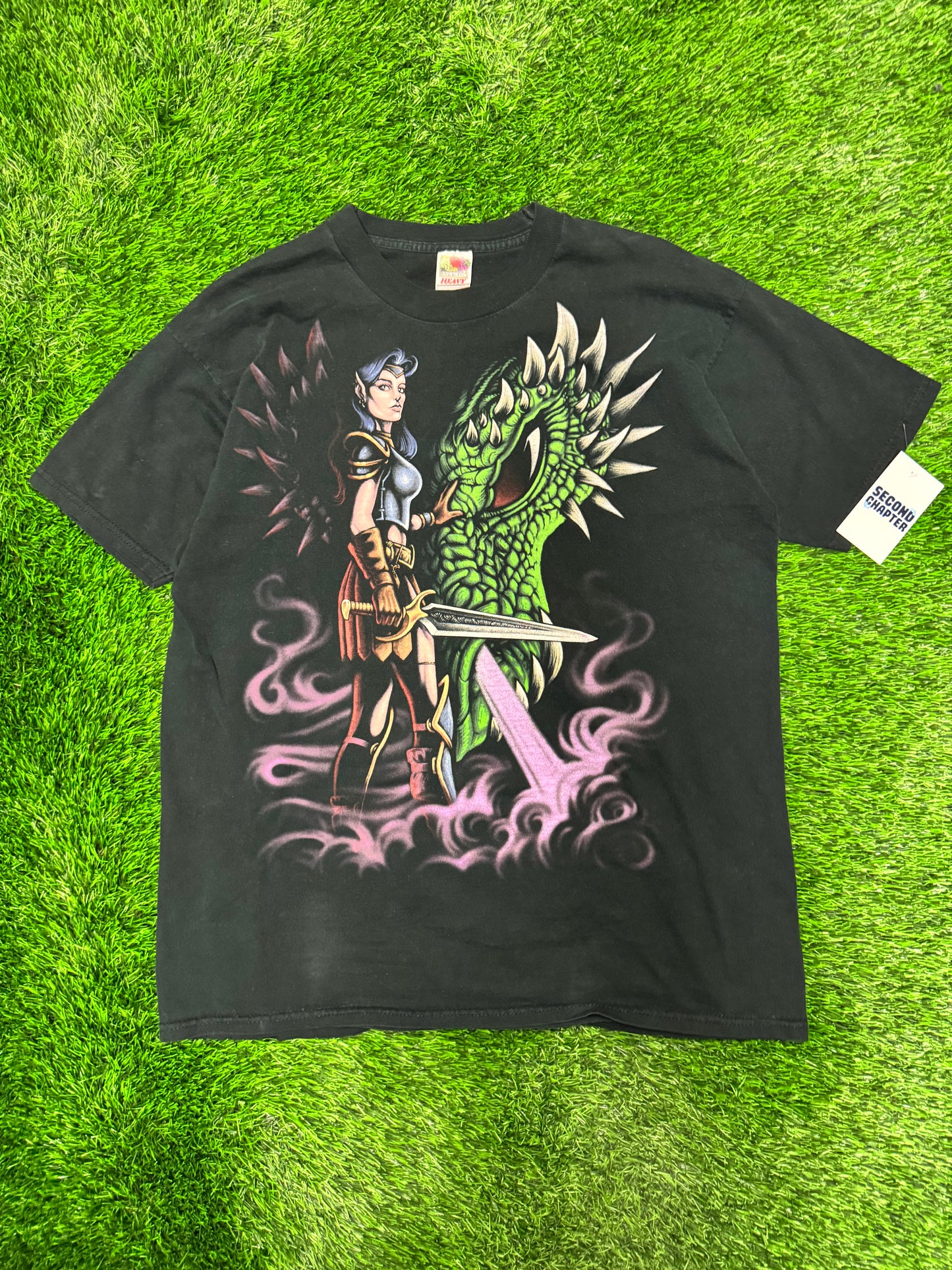 90s Dragon Queen Vintage Double Sided Anime Tee (XL)