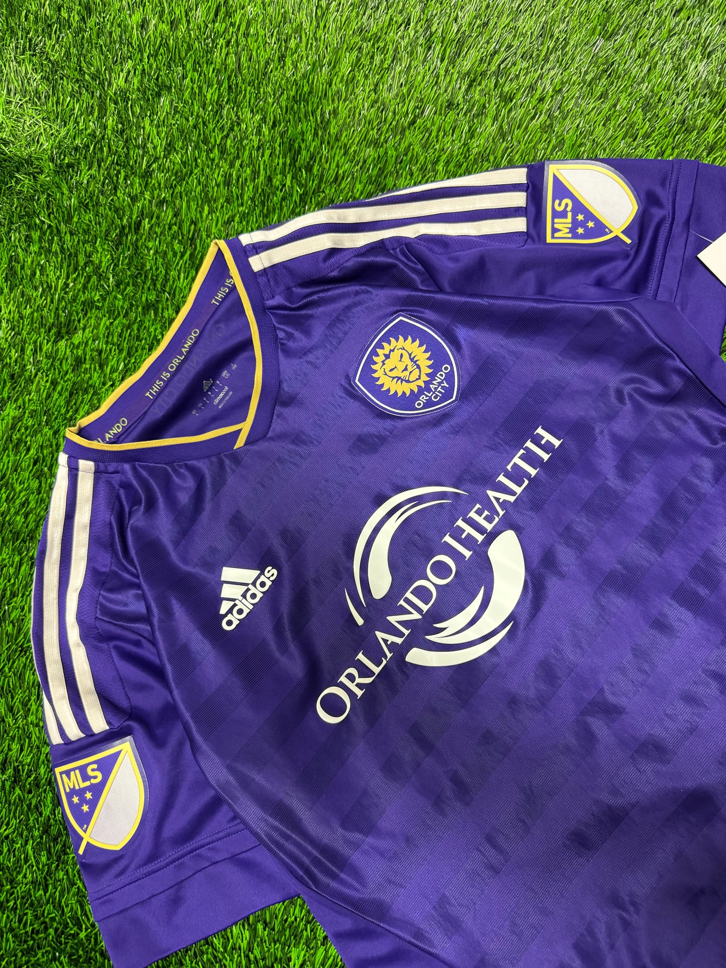 Orlando City SC Adidas Purple Home MLS Soccer Jersey 2015-16  Kit (L)