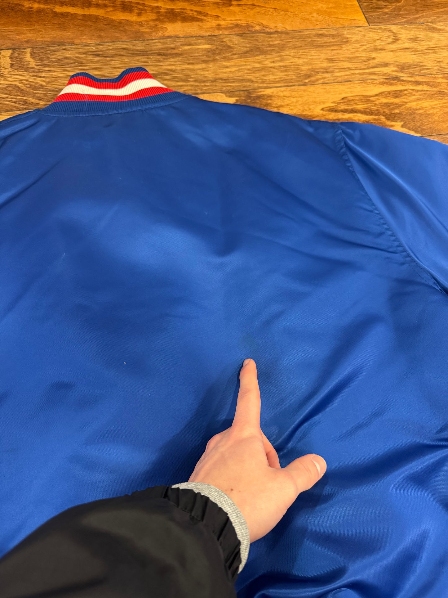 80s New England Patriots Old Logo Vintage Starter Satin Jacket (L)