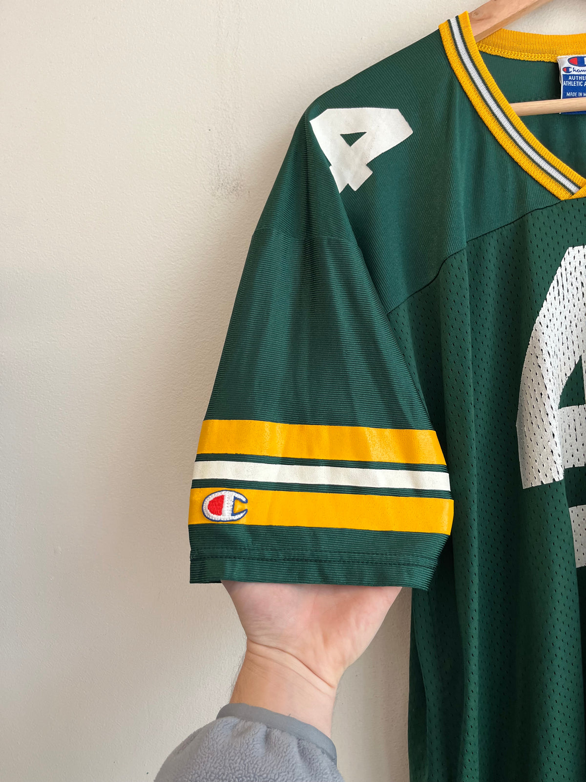 90s Green Bay Packers Brett Favre Cracked Reebok Jersey (M)