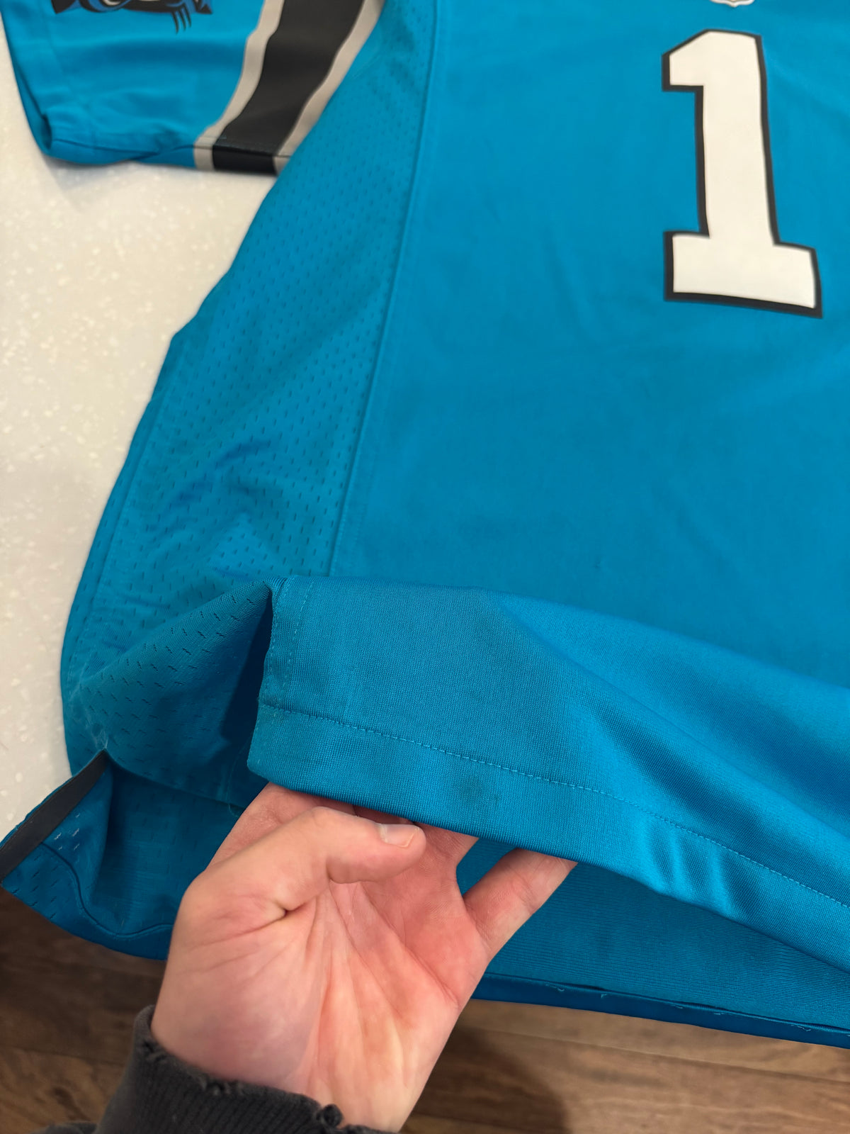 2016 Carolina Panthers Cam Newton Electric Blue Jersey (L)