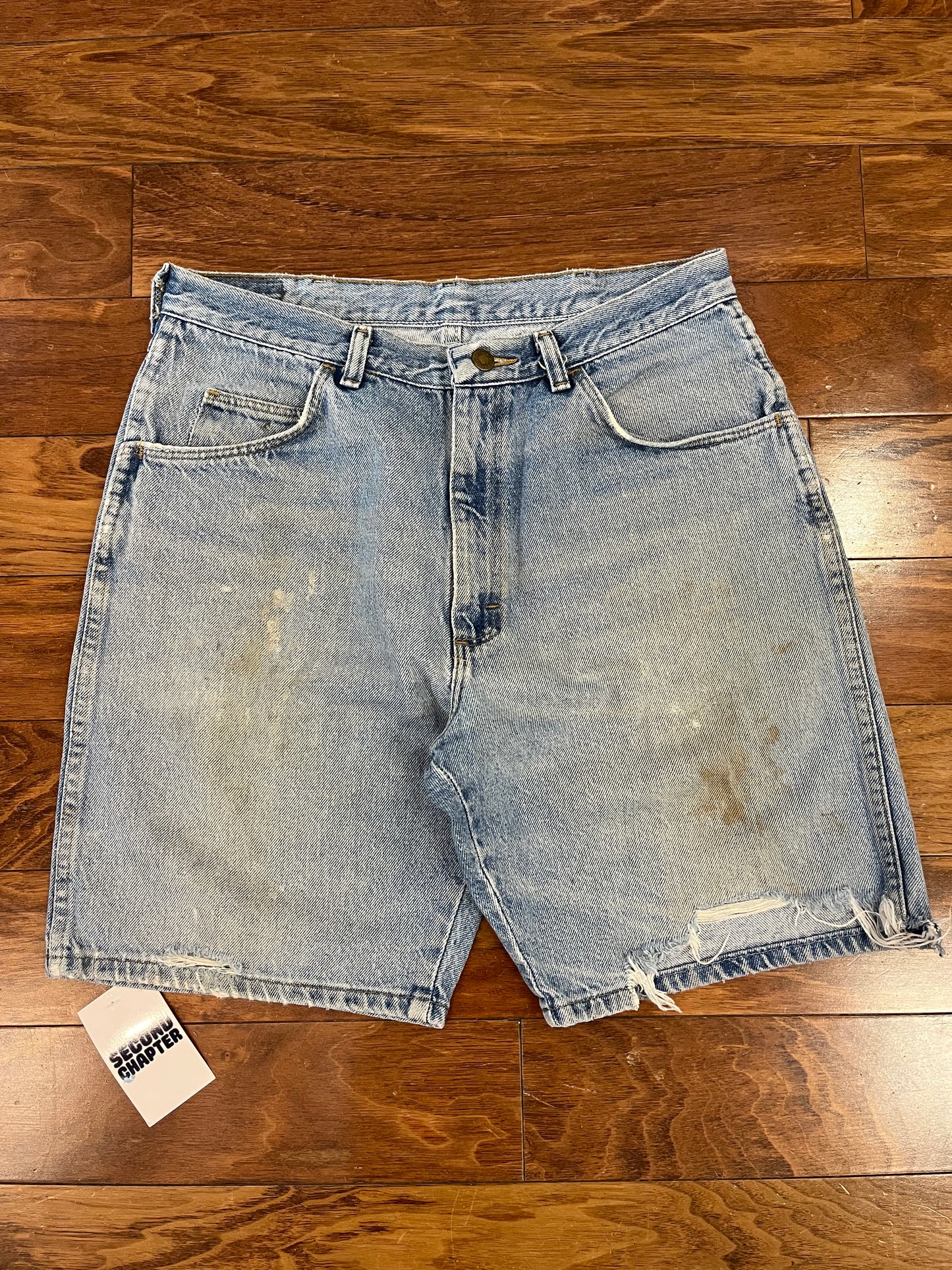 90s Wrangler Distressed Stained Shorts (32)