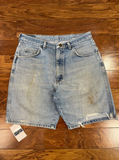 90s Wrangler Distressed Stained Shorts (32)