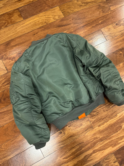 80s Flyer's MA1 Bomber Green Jacket (M)