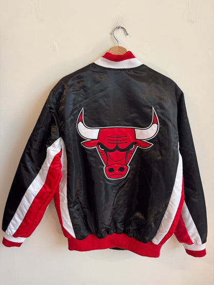 90s Chicago Bulls Starter Satin Jacket (M)