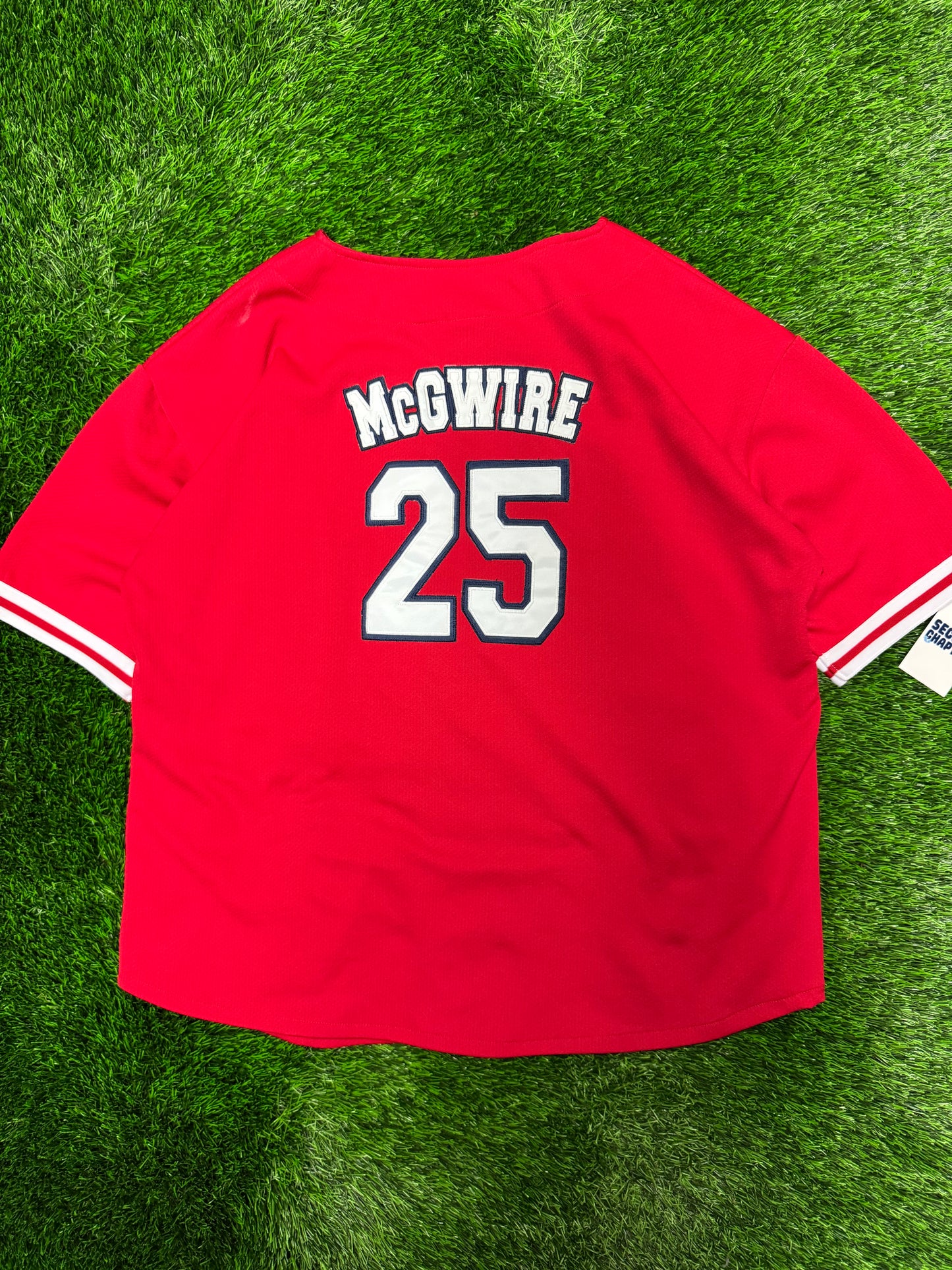 90s St Louis Cardinals Mark McGwire #25 Vintage MLB Players Choice Baseball Jersey (XL)