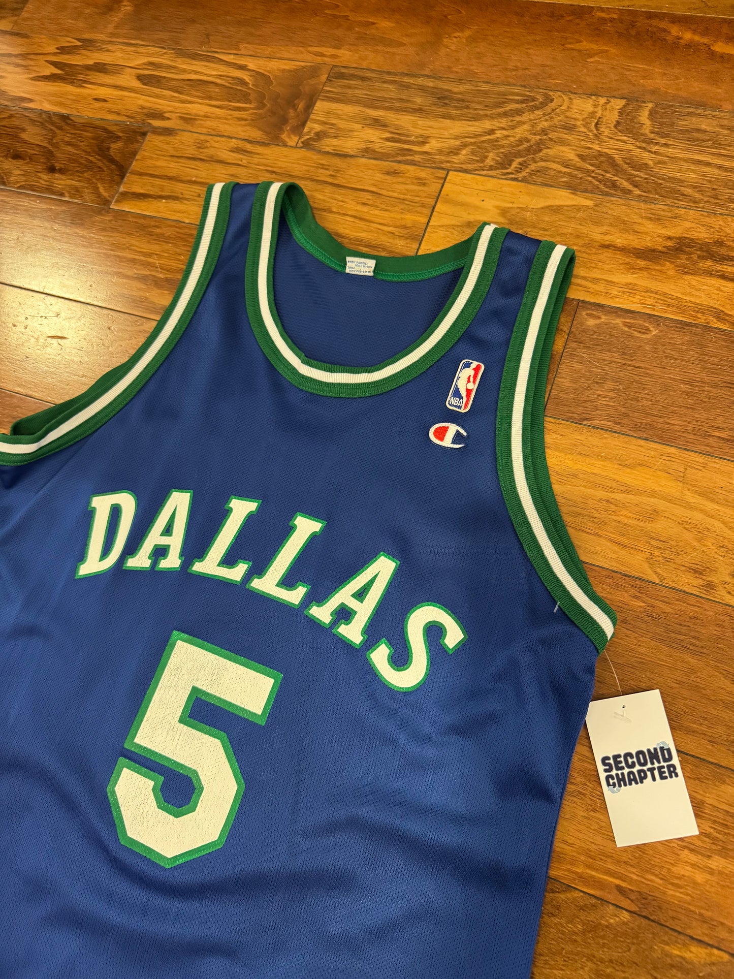 90s Dallas Mavericks Jason Kidd #5 Champion Vintage NBA Jersey (M)