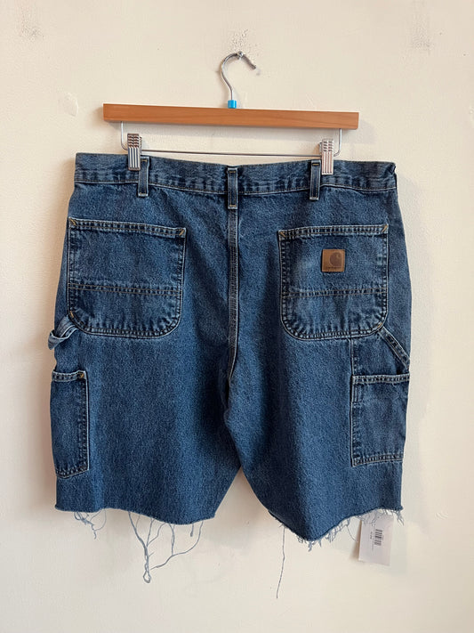 2018 Carhartt Dark Blue Carpenter Shorts (36)