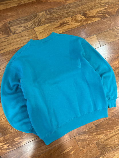 90s New York Yankees BVD Teal Embroidered Crewneck (XL)