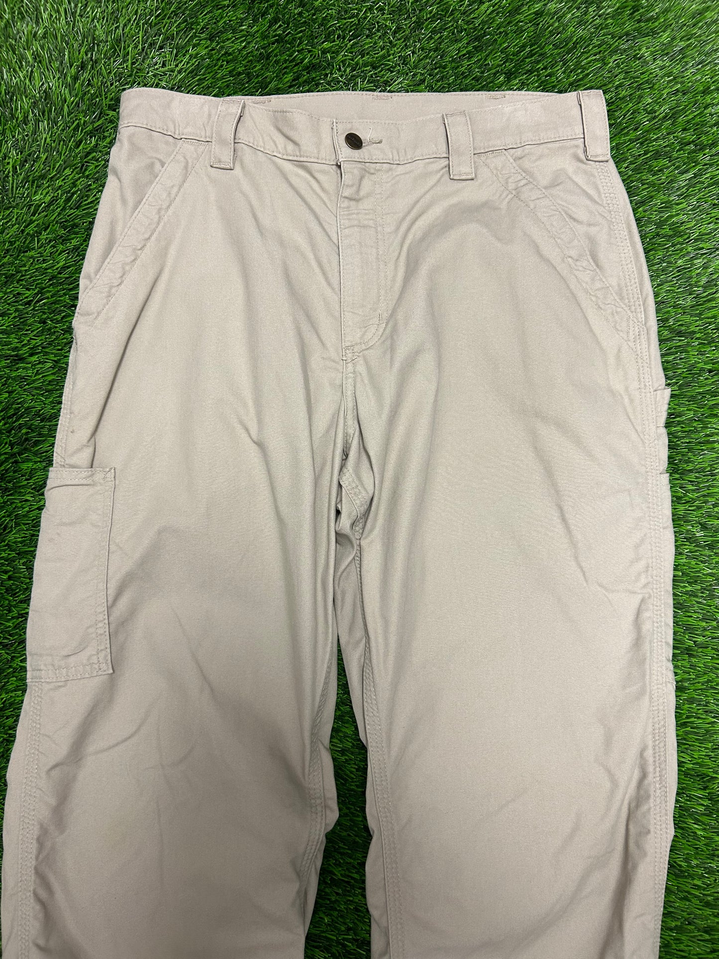 Carhartt Khaki Loose Fit Carpenter Pants (34 x 30)