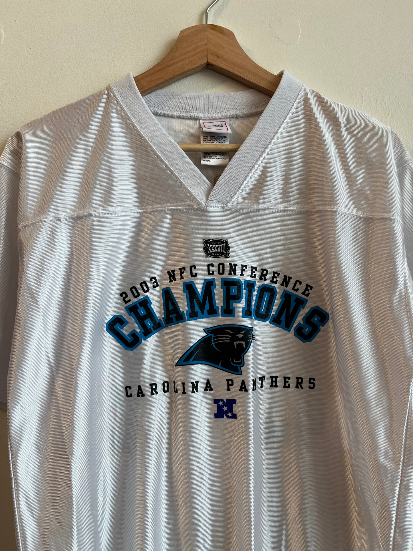 2004 Carolina Panthers Super Bowl Jersey (Youth XL)