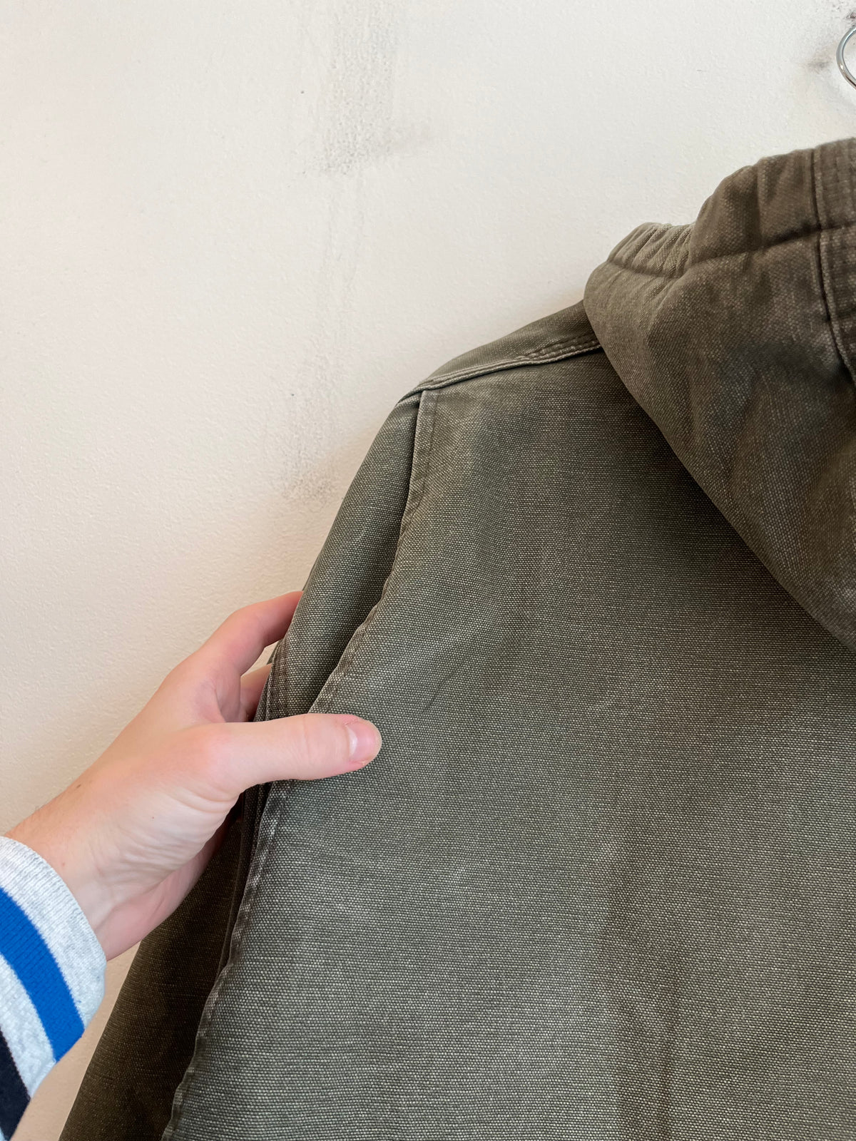 2012 Carhartt J141 ARG Faded Distressed Sherpa Lined Jacket (XL)