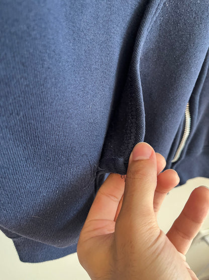 00s Russell Full Zip Y2K Navy Hoodie (L)