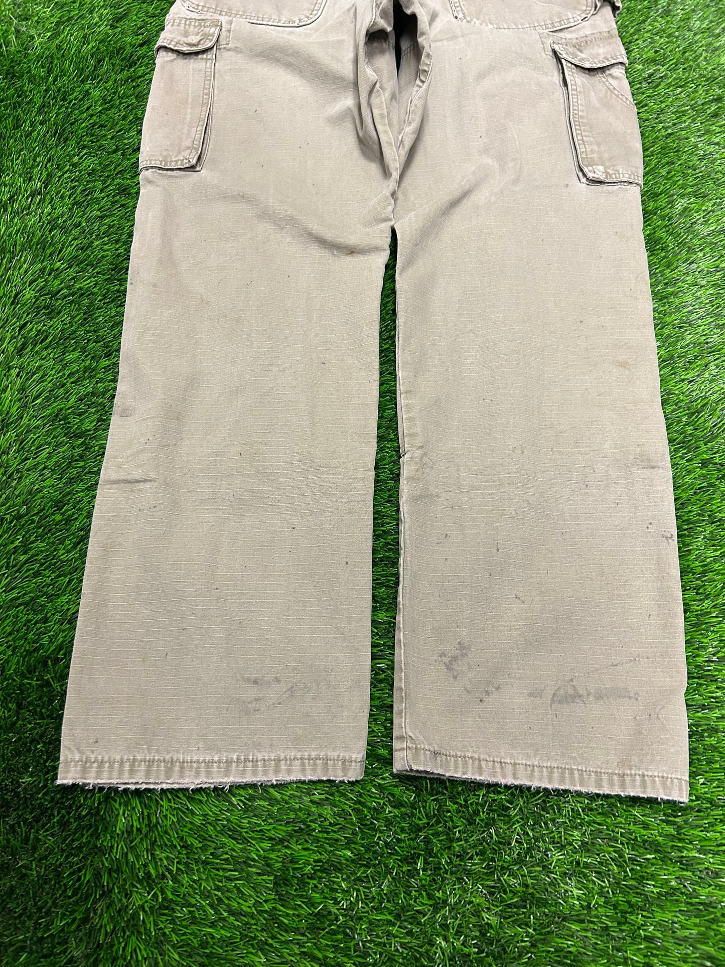 00s Wrangler Riggs Tan Workwear Pants (34 x 32)