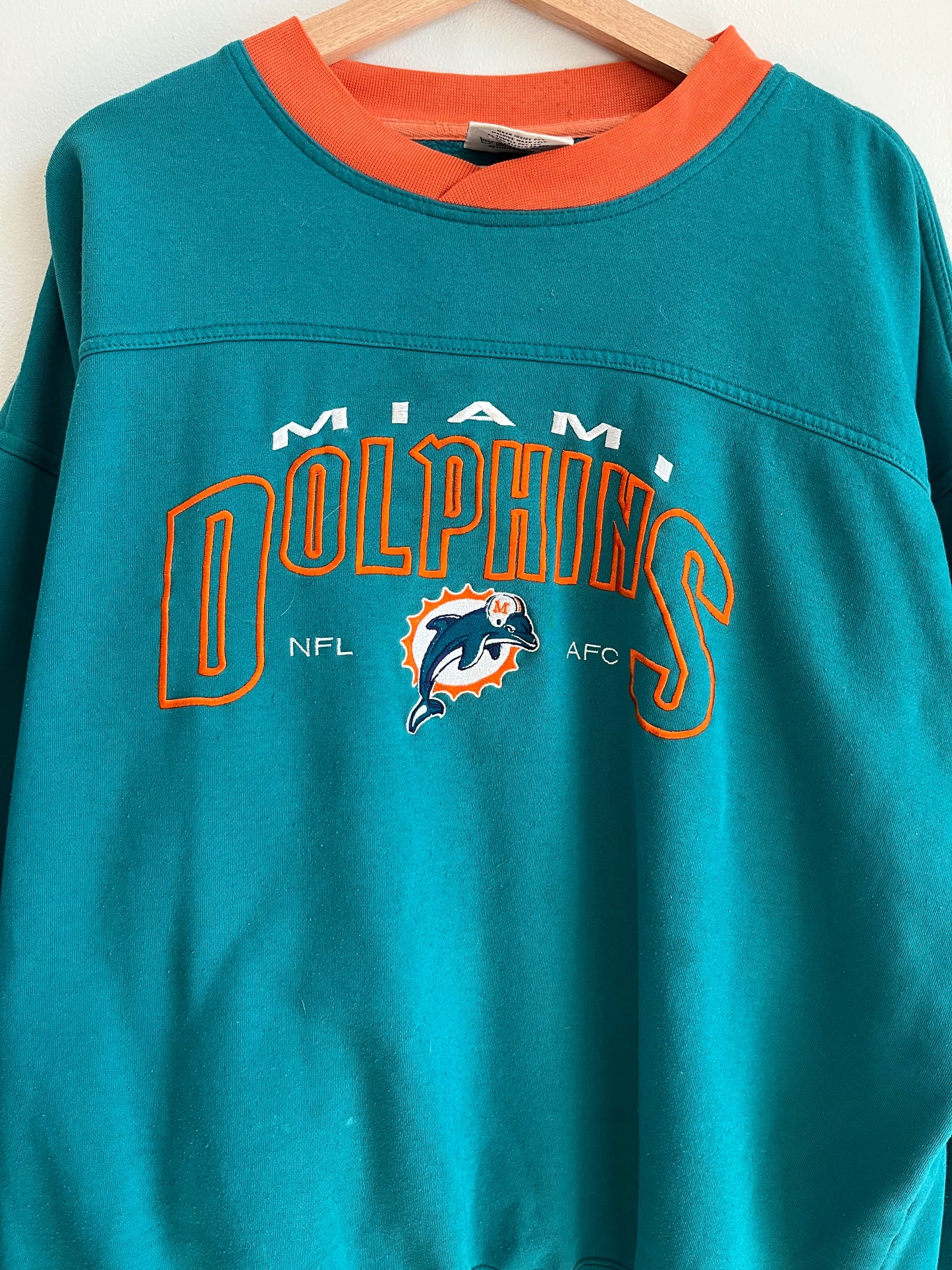 90s Miami Dolphins Embroidered Lee Sports Crewneck (XL)