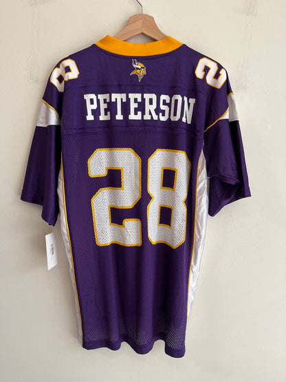 00s Minnesota Vikings Adrian Peterson Vikings Reebok Home Jersey (M)