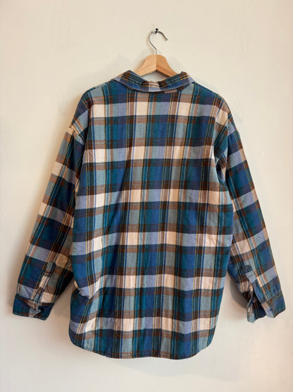 90s Sports Afield Multi-Colored Insulated Collared Flannel (XL)